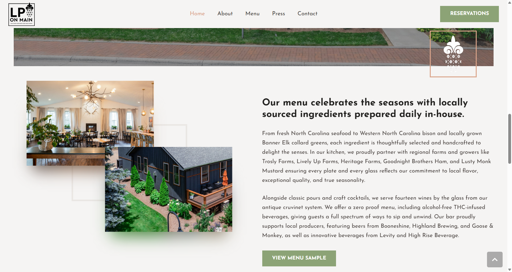 LP on Main Home feature